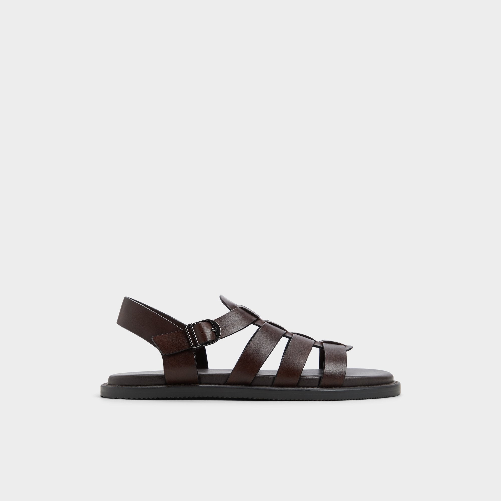 Warley Dark Brown Men's Sandals & Slides - Strappy flat sandal