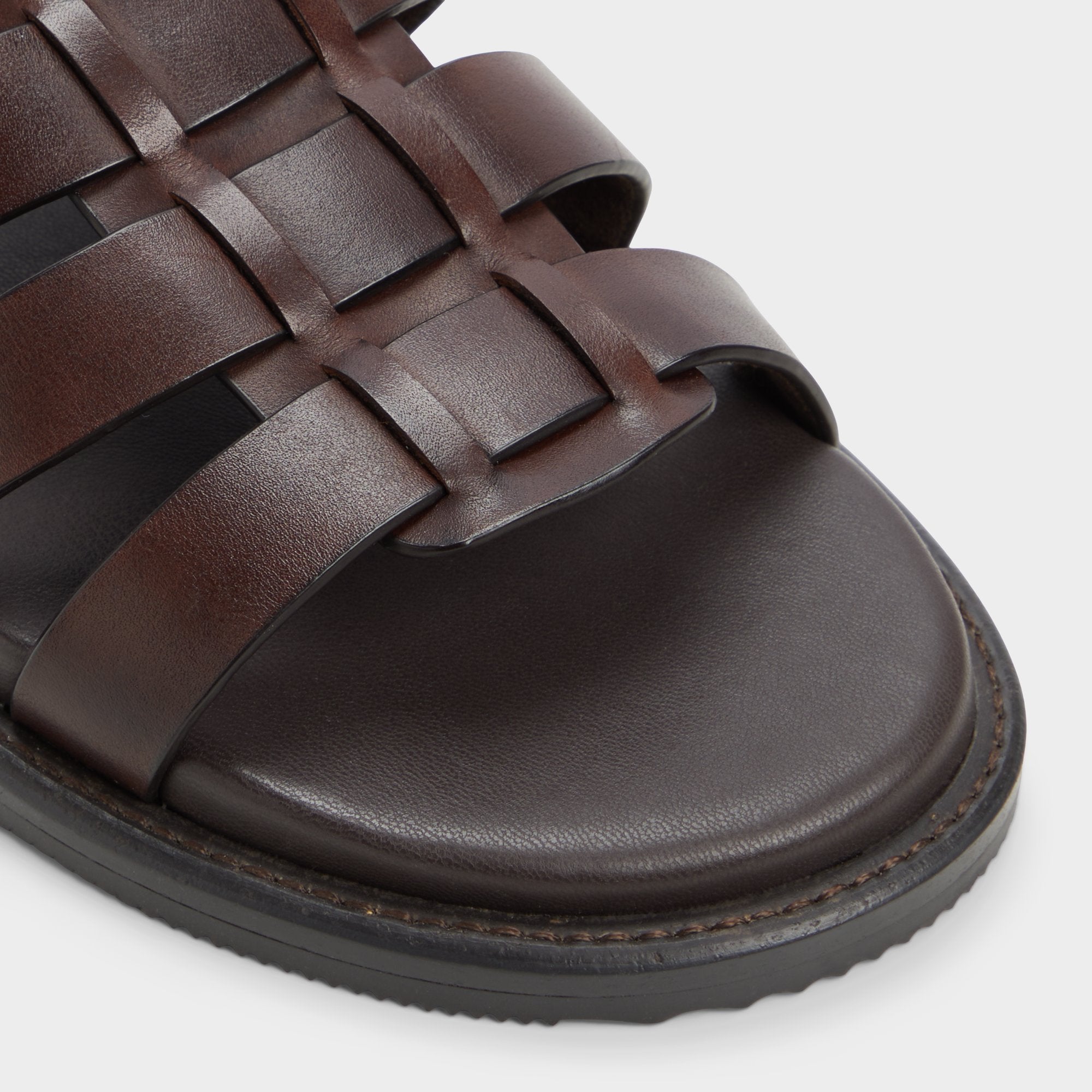 Warley Dark Brown Men's Sandals & Slides - Strappy flat sandal