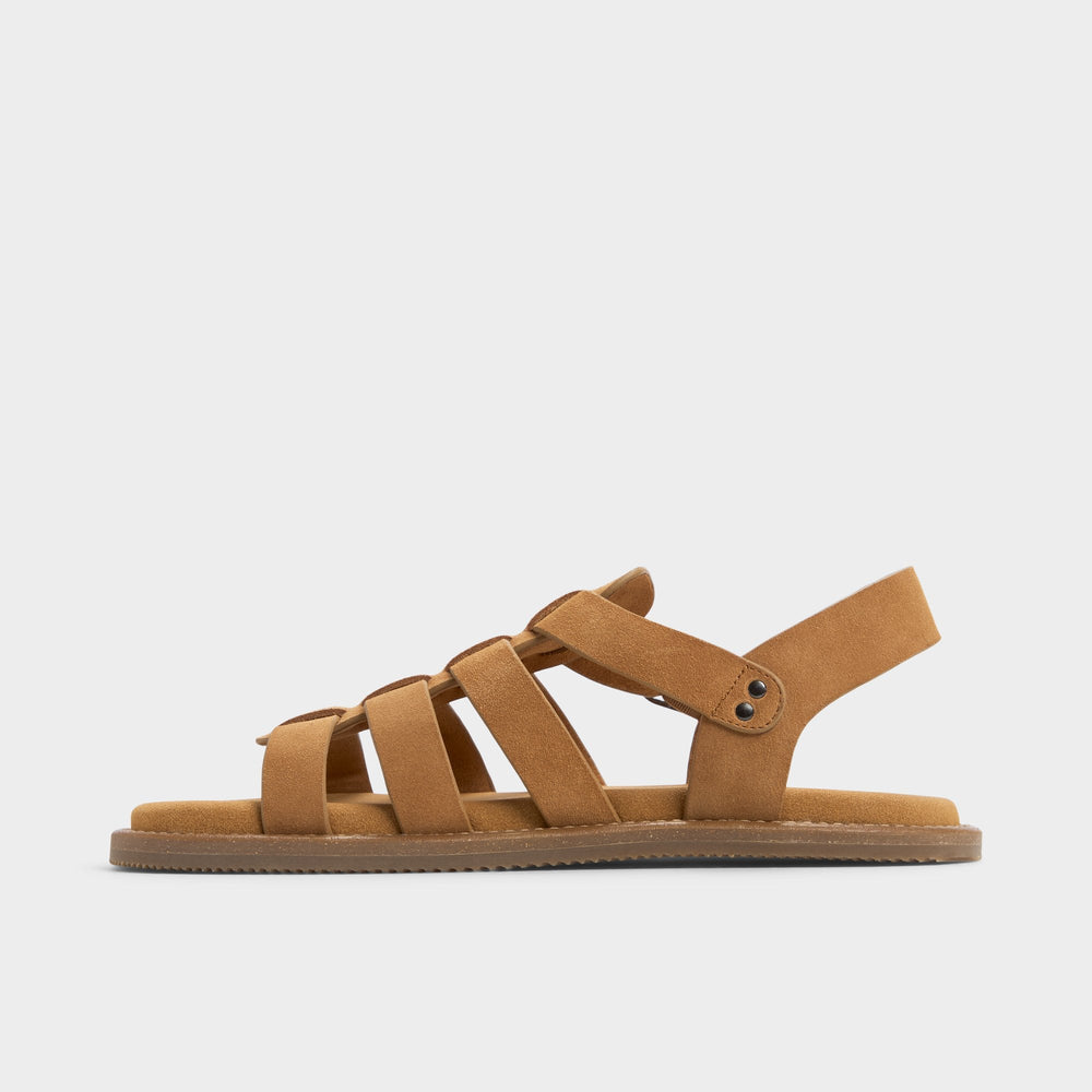 Warley Camel Men's Sandals & Slides - Strappy flat sandal