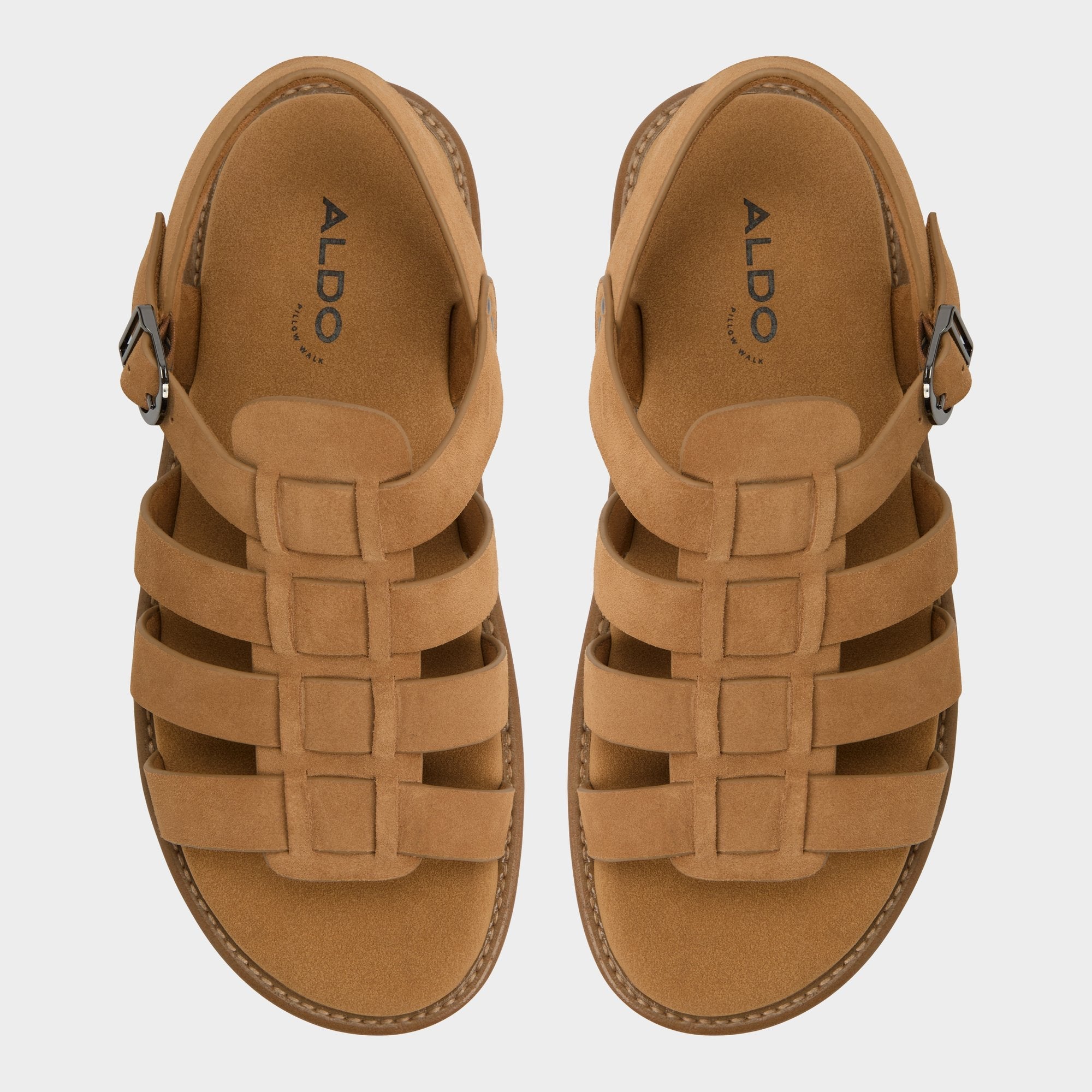 Warley Camel Men's Sandals & Slides - Strappy flat sandal