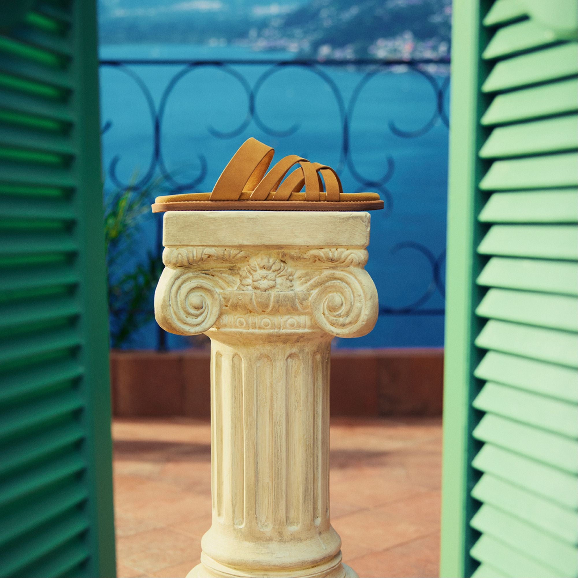 Haniff Camel Men's Sandals & Slides - Strappy flat sandal