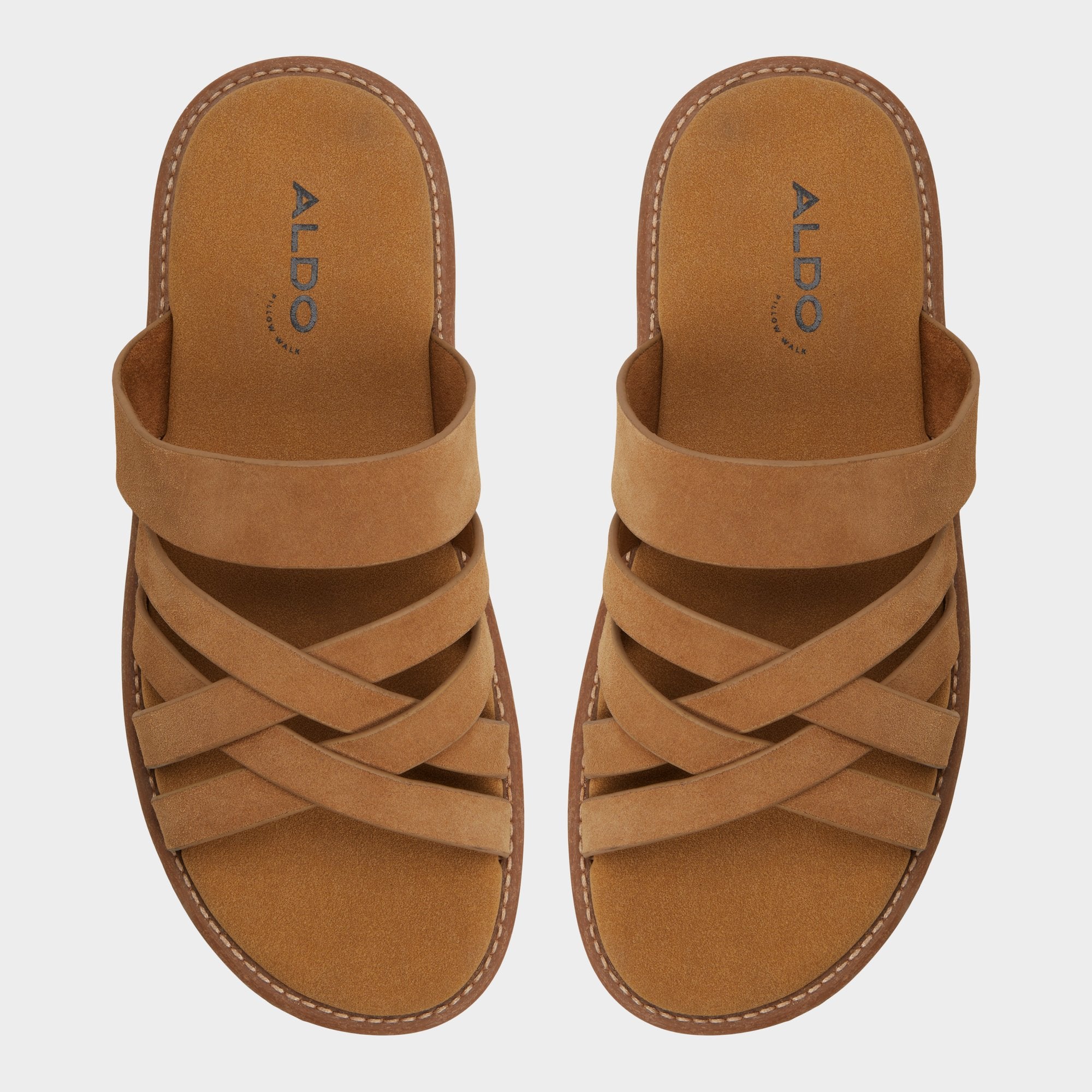 Haniff Camel Men's Sandals & Slides - Strappy flat sandal