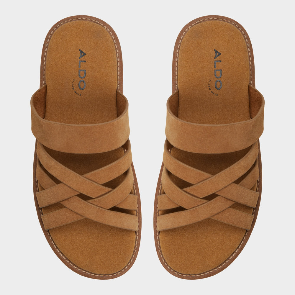 Haniff Camel Men's Sandals & Slides - Strappy flat sandal