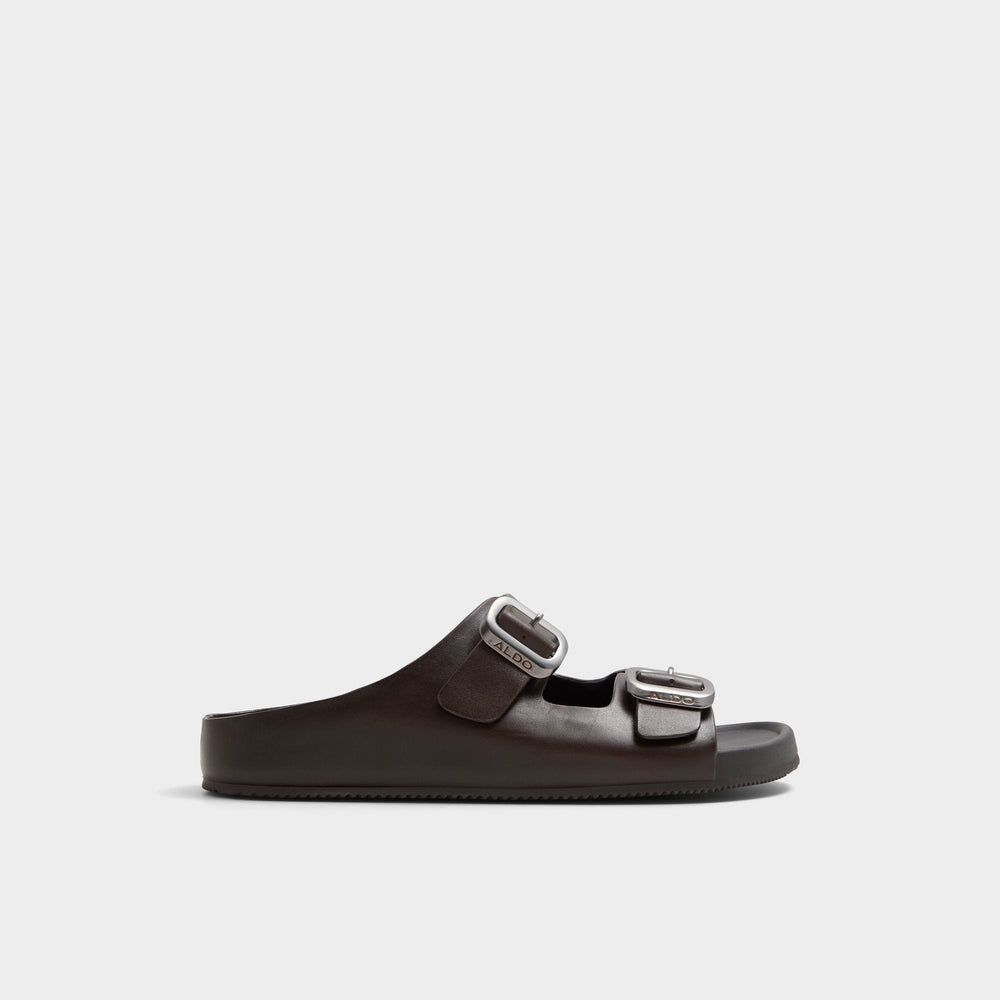 Kennebunk Dark Brown Men's Slides - Slide sandal