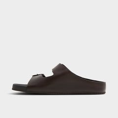 Kennebunk Dark Brown Men's Slides - Slide sandal