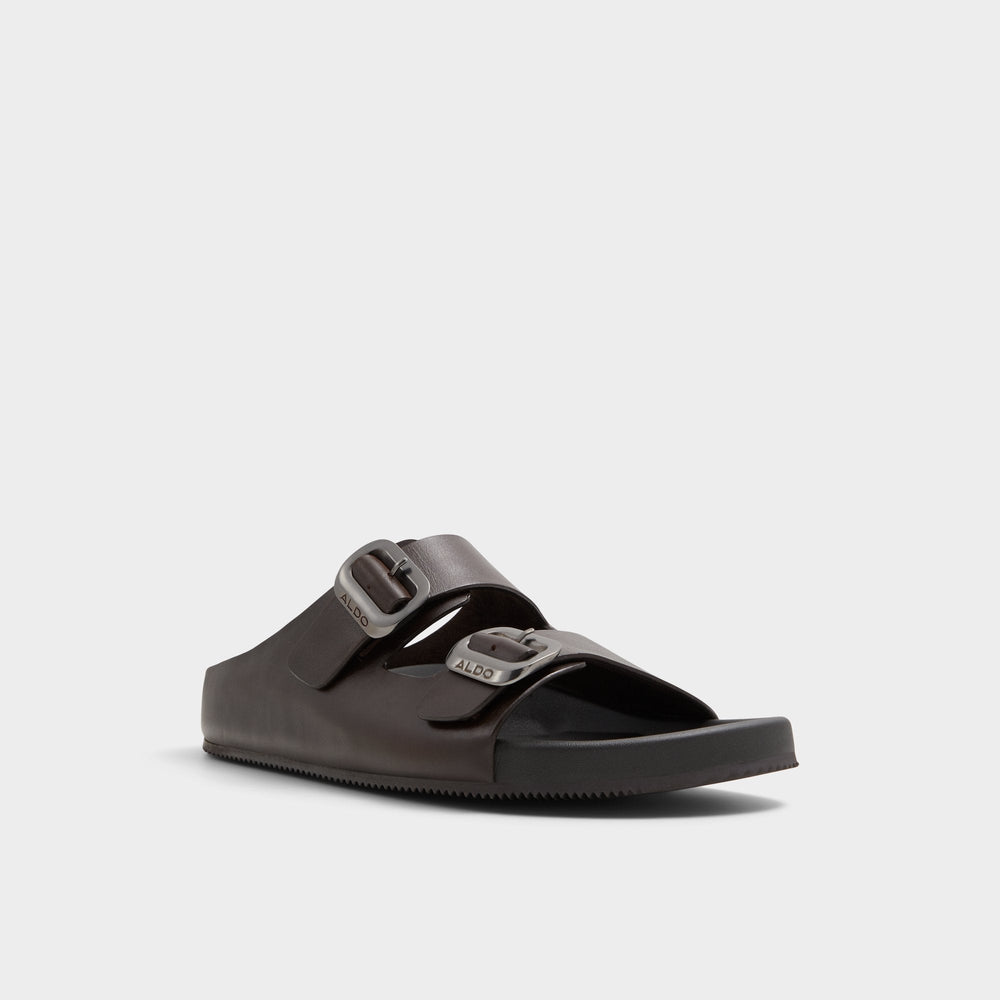 Kennebunk Dark Brown Men's Slides - Slide sandal