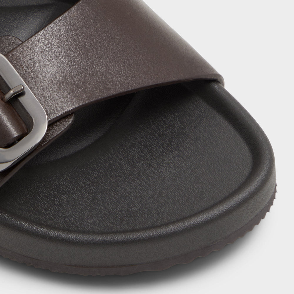 Kennebunk Dark Brown Men's Slides - Slide sandal