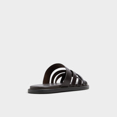 Haniff Brown Men's Sandals & Slides - Strappy flat sandal