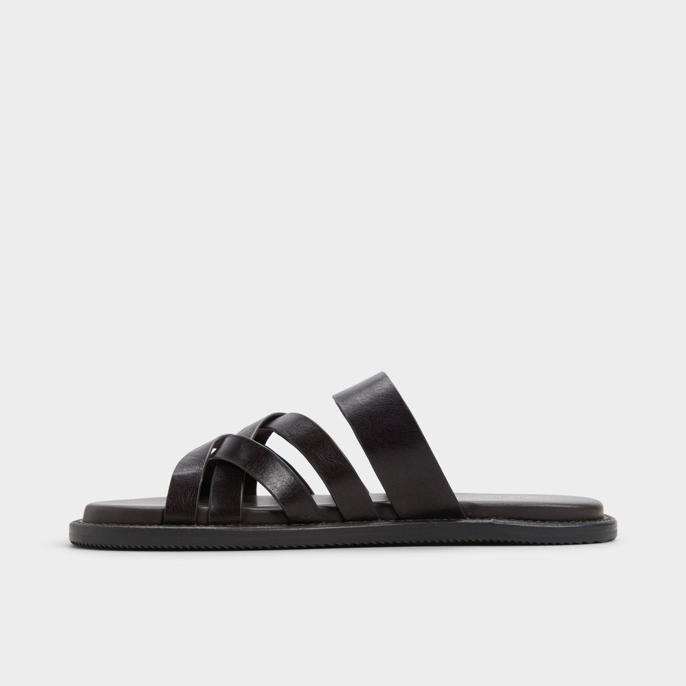 Haniff Brown Men's Sandals & Slides - Strappy flat sandal