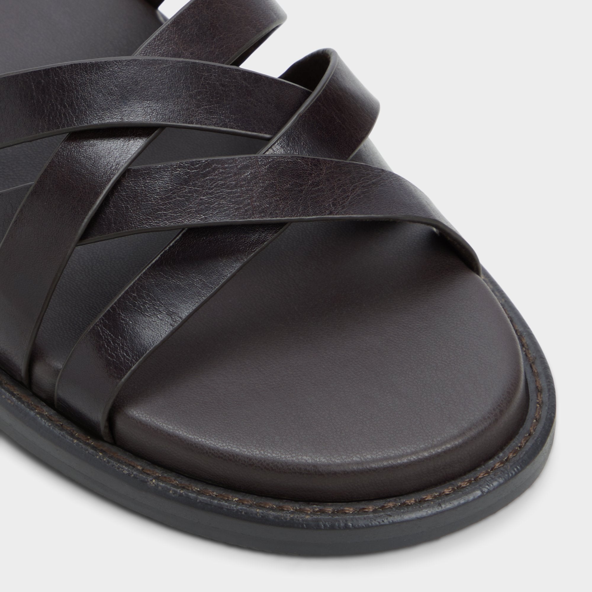 Haniff Brown Men's Sandals & Slides - Strappy flat sandal