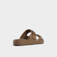 Hideo Light Brown Men's Slides - Slide sandal