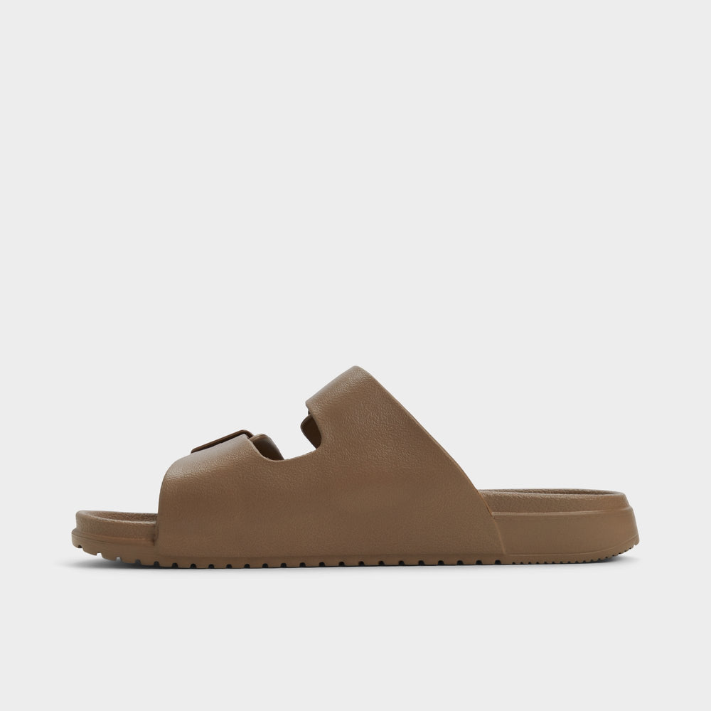Hideo Light Brown Men's Slides - Slide sandal