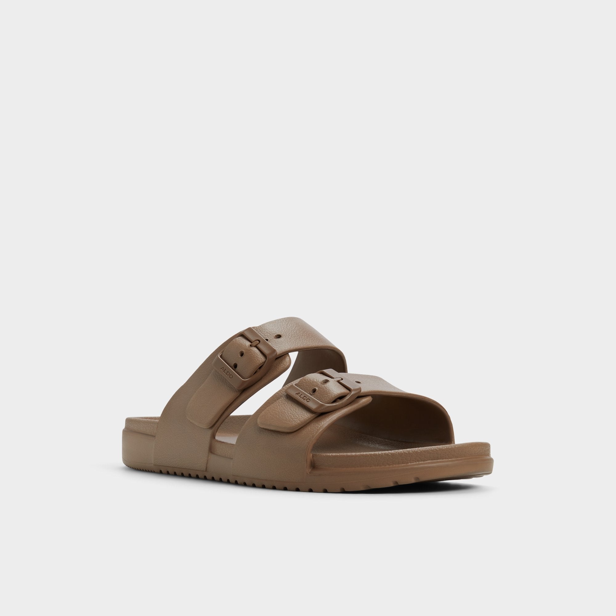 Hideo Light Brown Men's Slides - Slide sandal