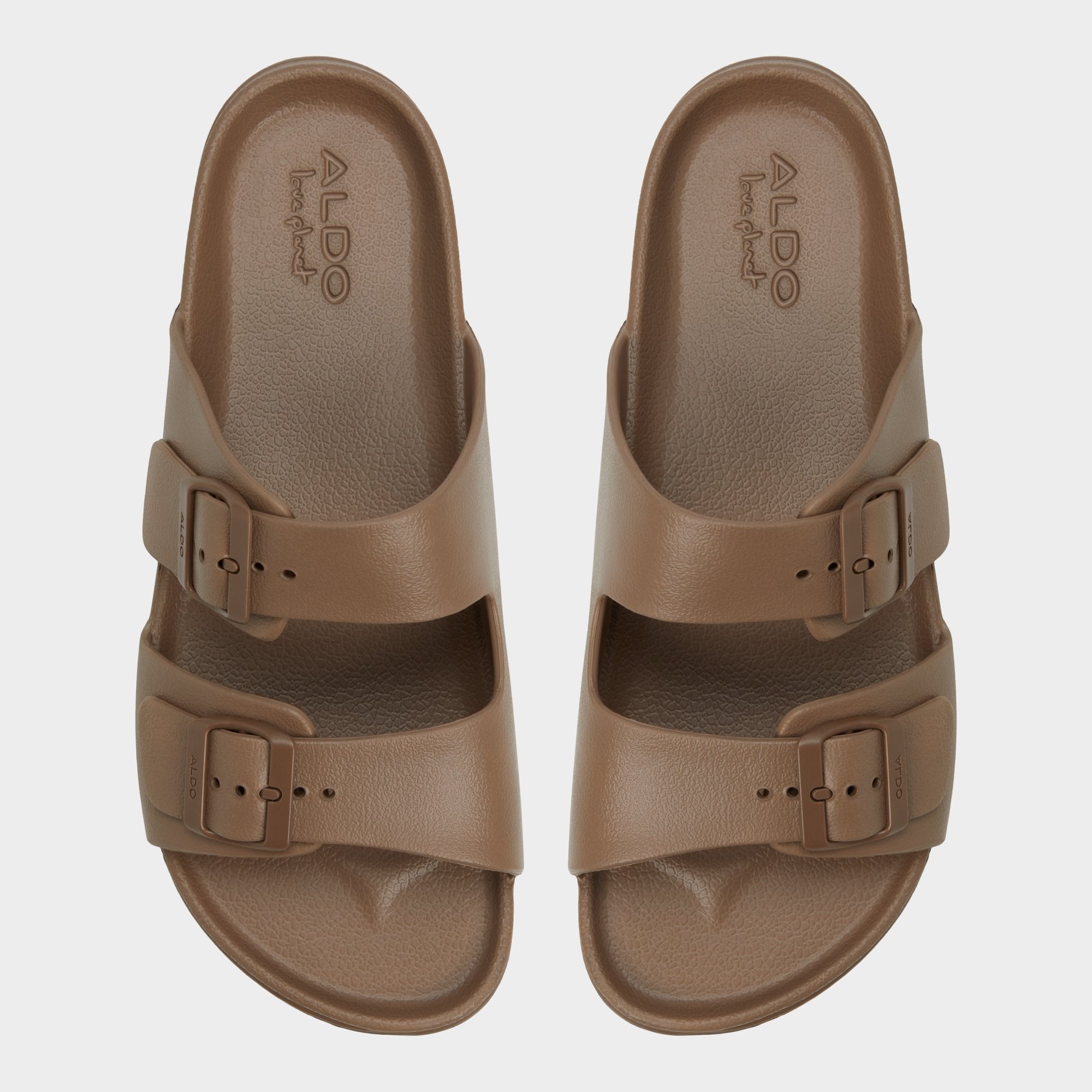 Hideo Light Brown Men's Slides - Slide sandal