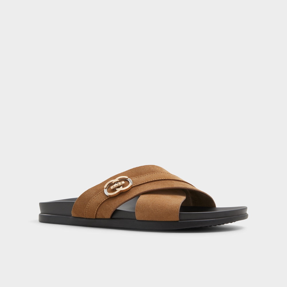 Delmar Open Brown Men's Slides - Slide sandal