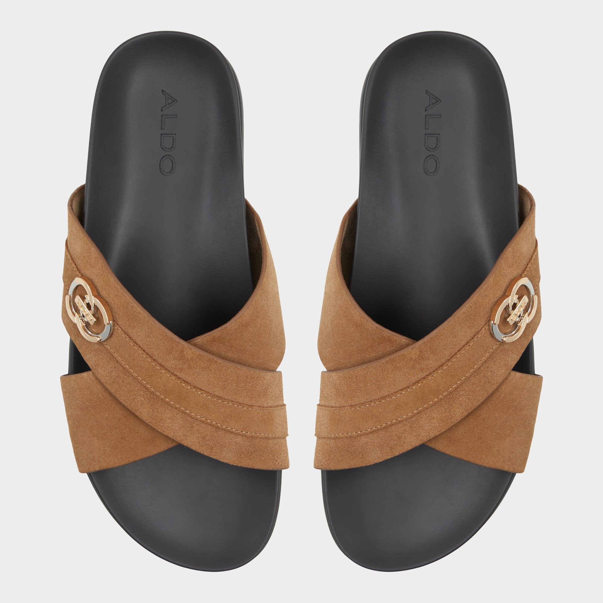 Delmar Open Brown Men's Slides - Slide sandal