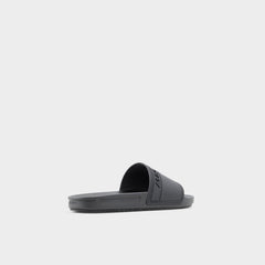 Dinmore Black Synthetic Rubber Men's Slides - Slide sandal