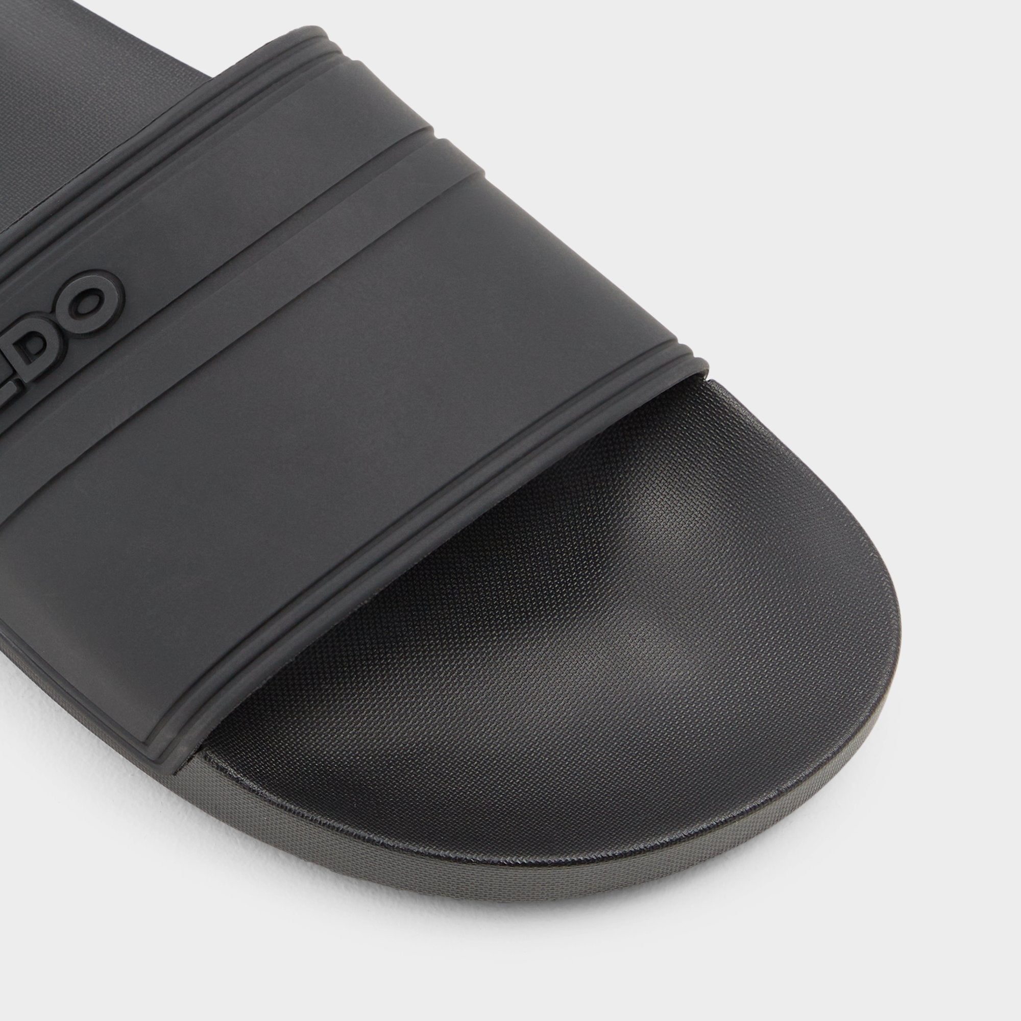 Dinmore Black Synthetic Rubber Men's Slides - Slide sandal