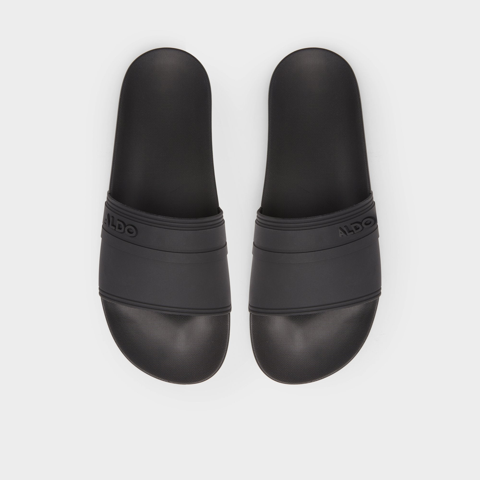 Dinmore Black Synthetic Rubber Men's Slides - Slide sandal