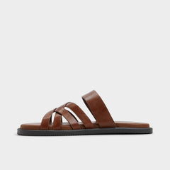 Haniff Cognac Men's Sandals & Slides - Strappy flat sandal