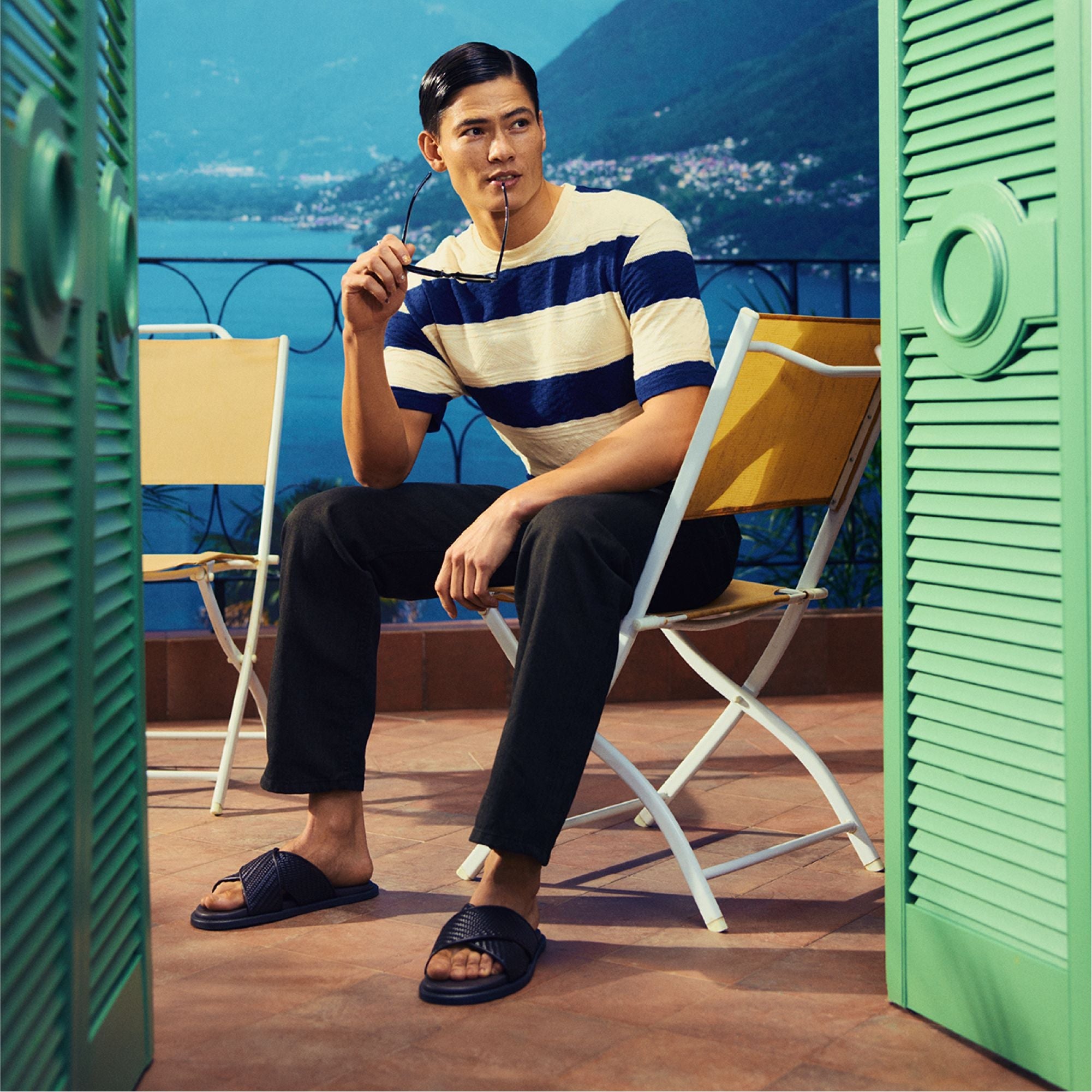 Tarik Dark Brown Men's Sandals & Slides - Slide sandal