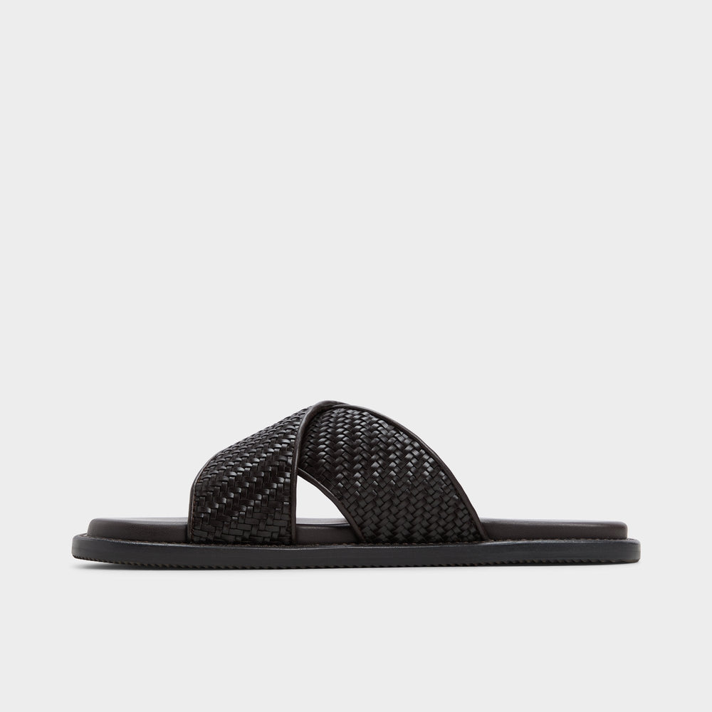 Tarik Dark Brown Men's Sandals & Slides - Slide sandal