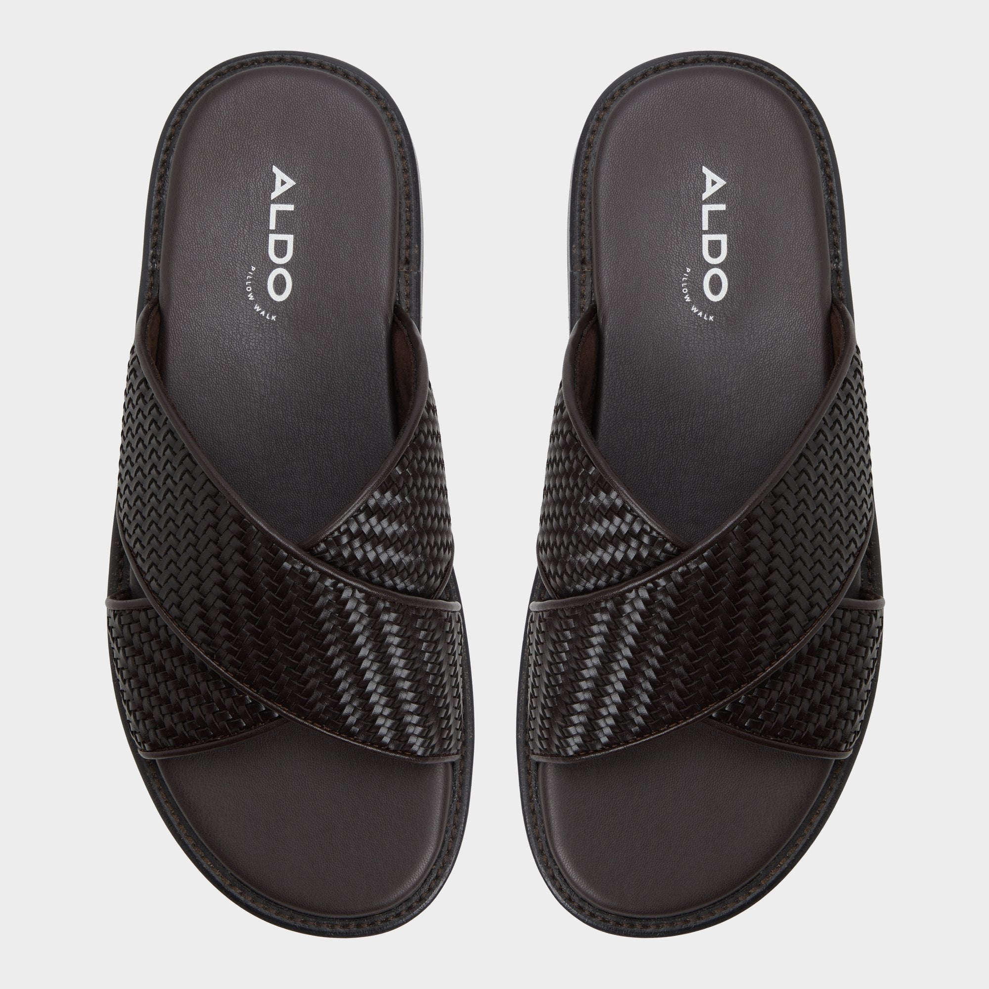 Tarik Dark Brown Men's Sandals & Slides - Slide sandal