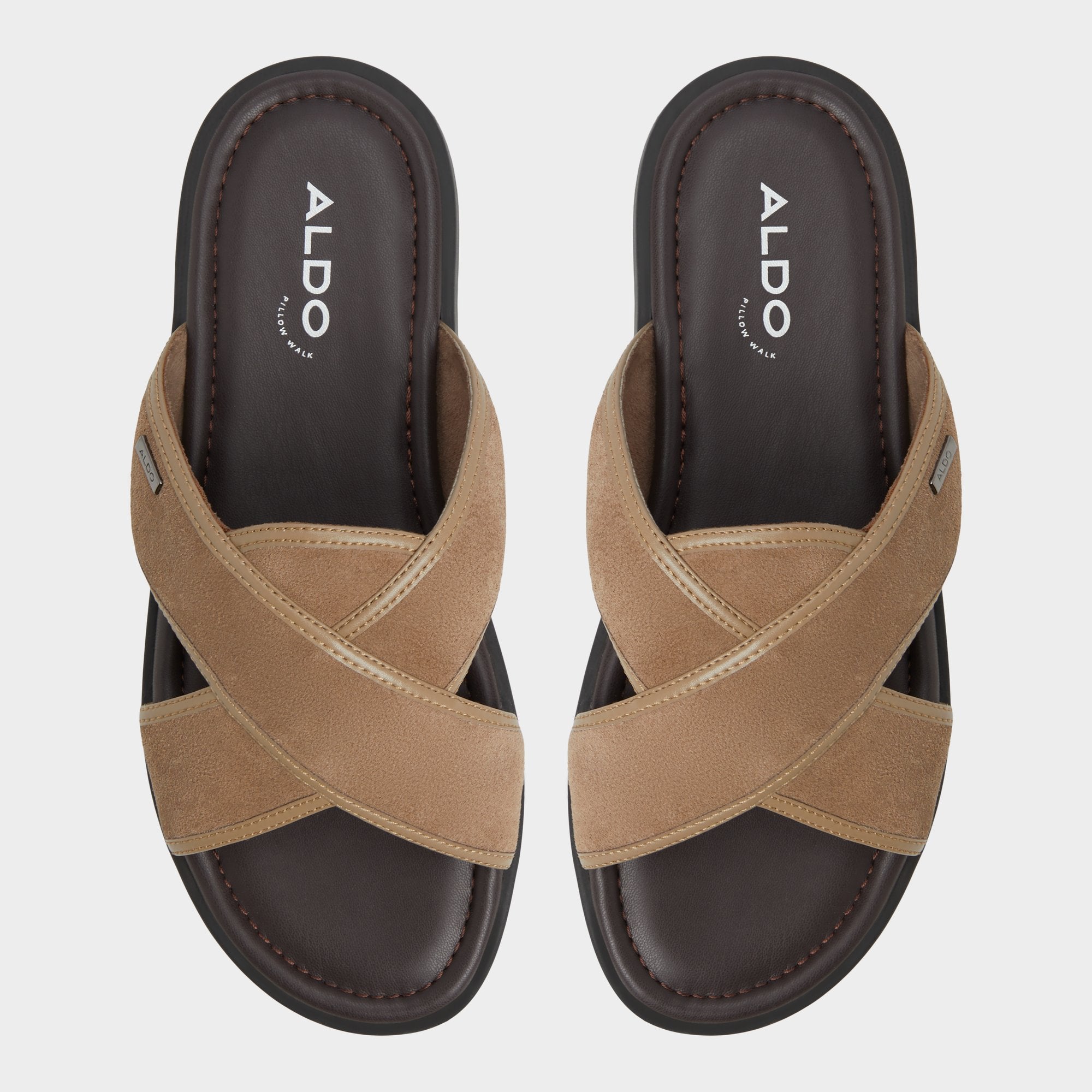Olino Other Brown Men's Slides - Slide sandal