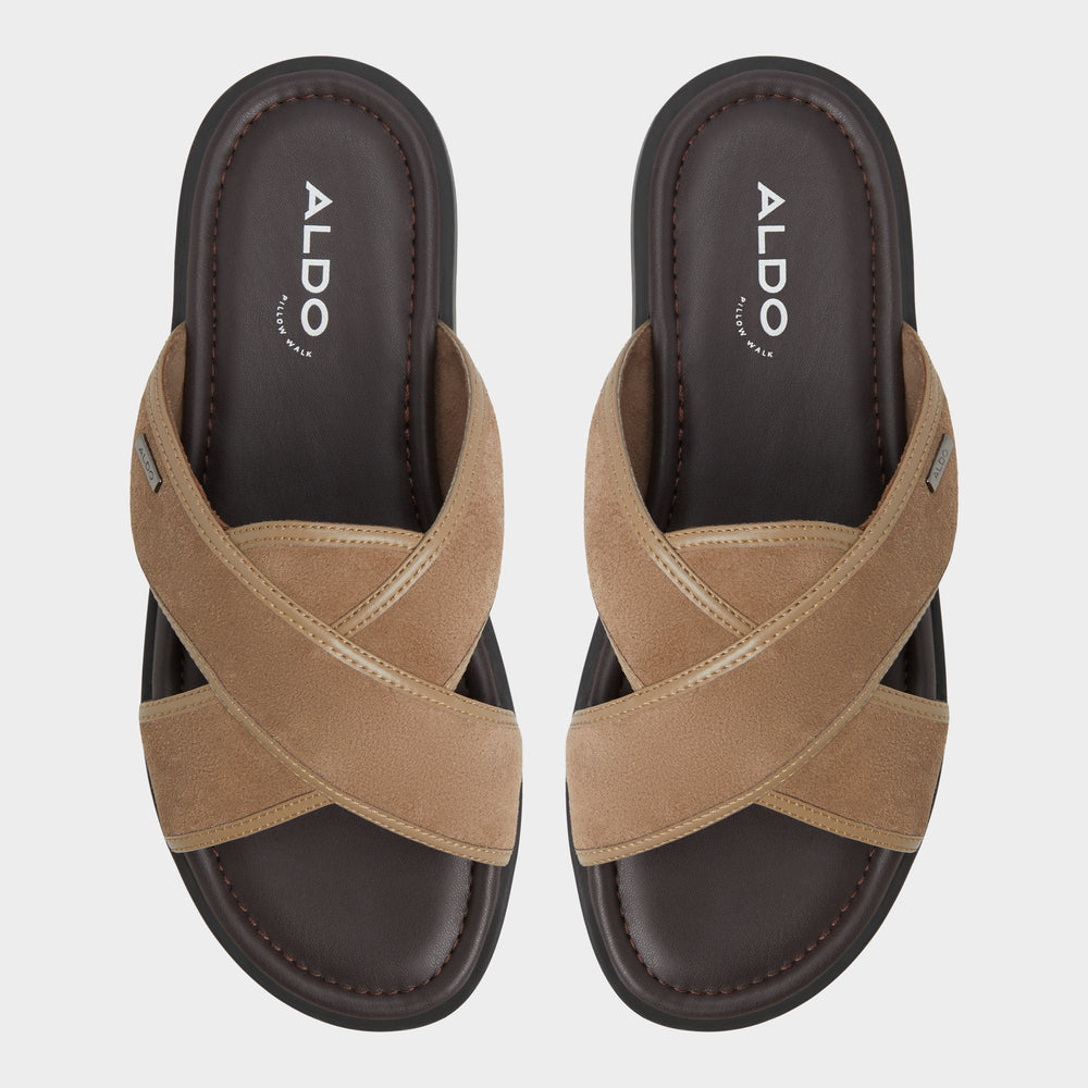Olino Other Brown Men's Slides - Slide sandal