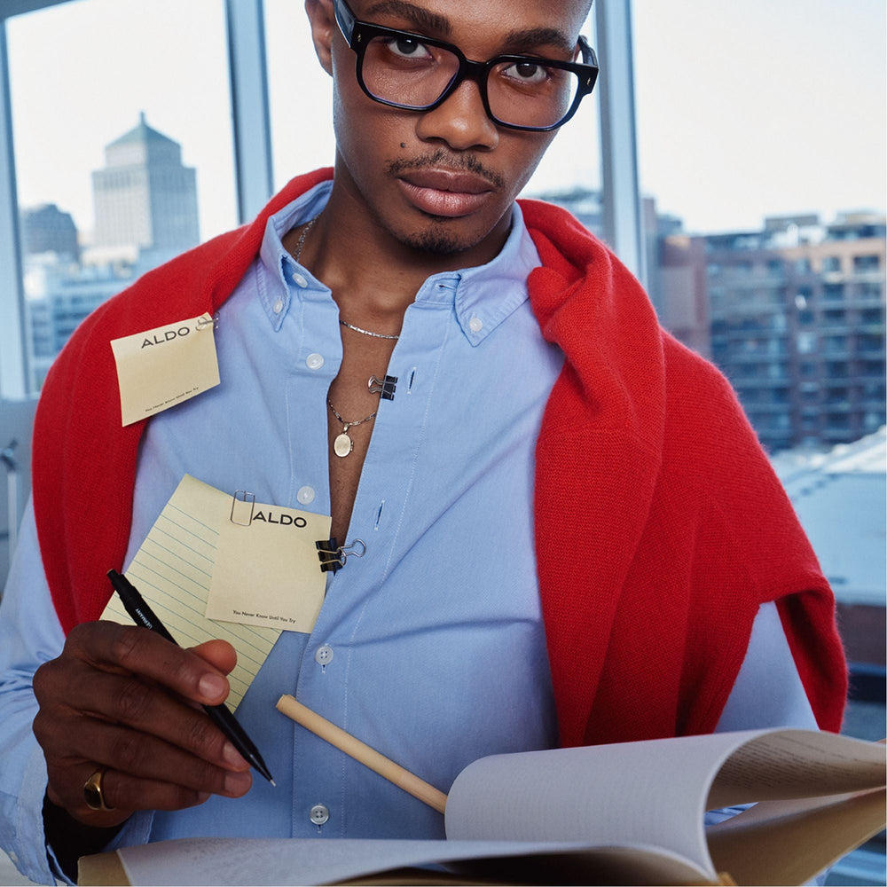 Nightfall Black Men's Rectangle - Non-prescription reading glasses