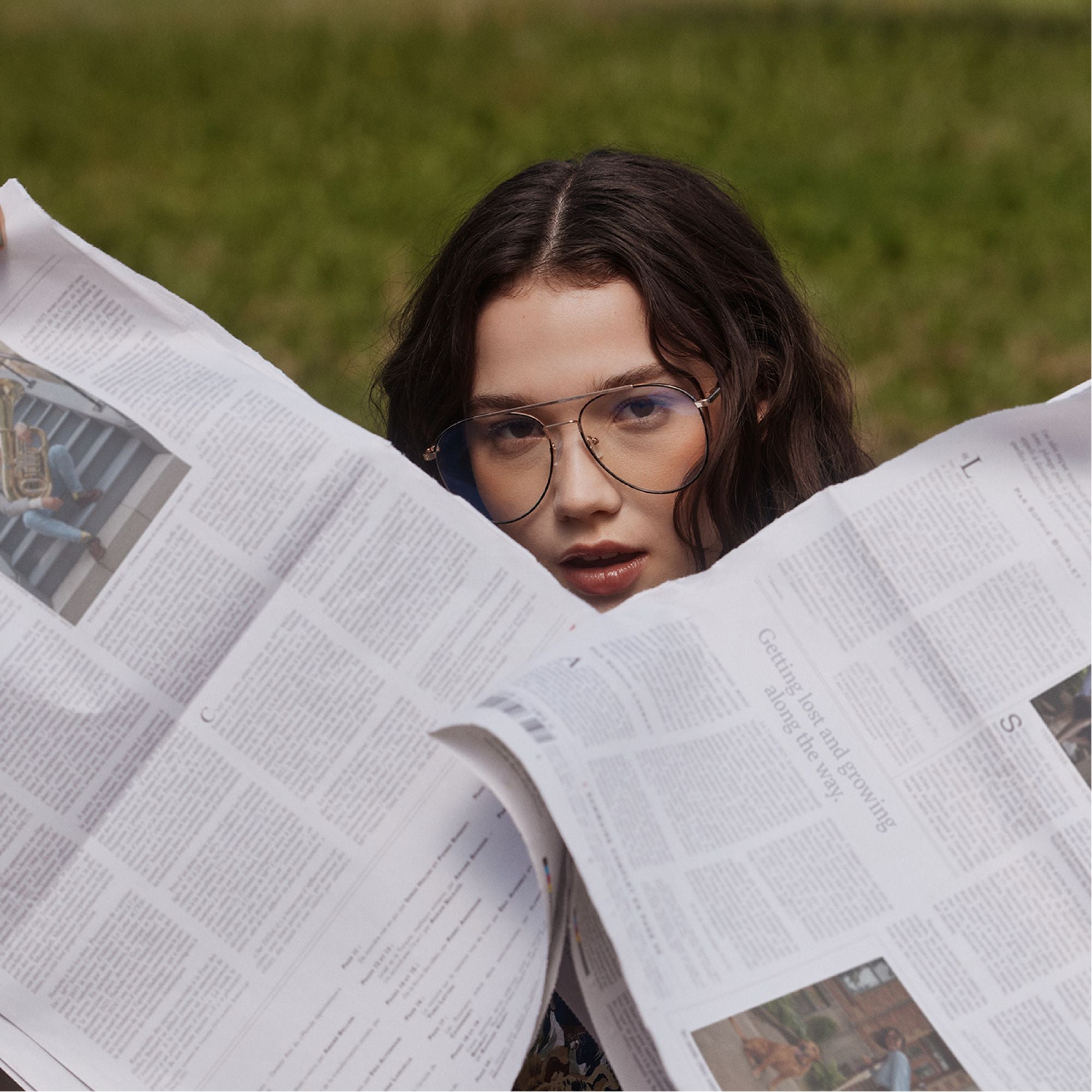 Edoawen in Black Gold Multi - Non-prescription reading glasses