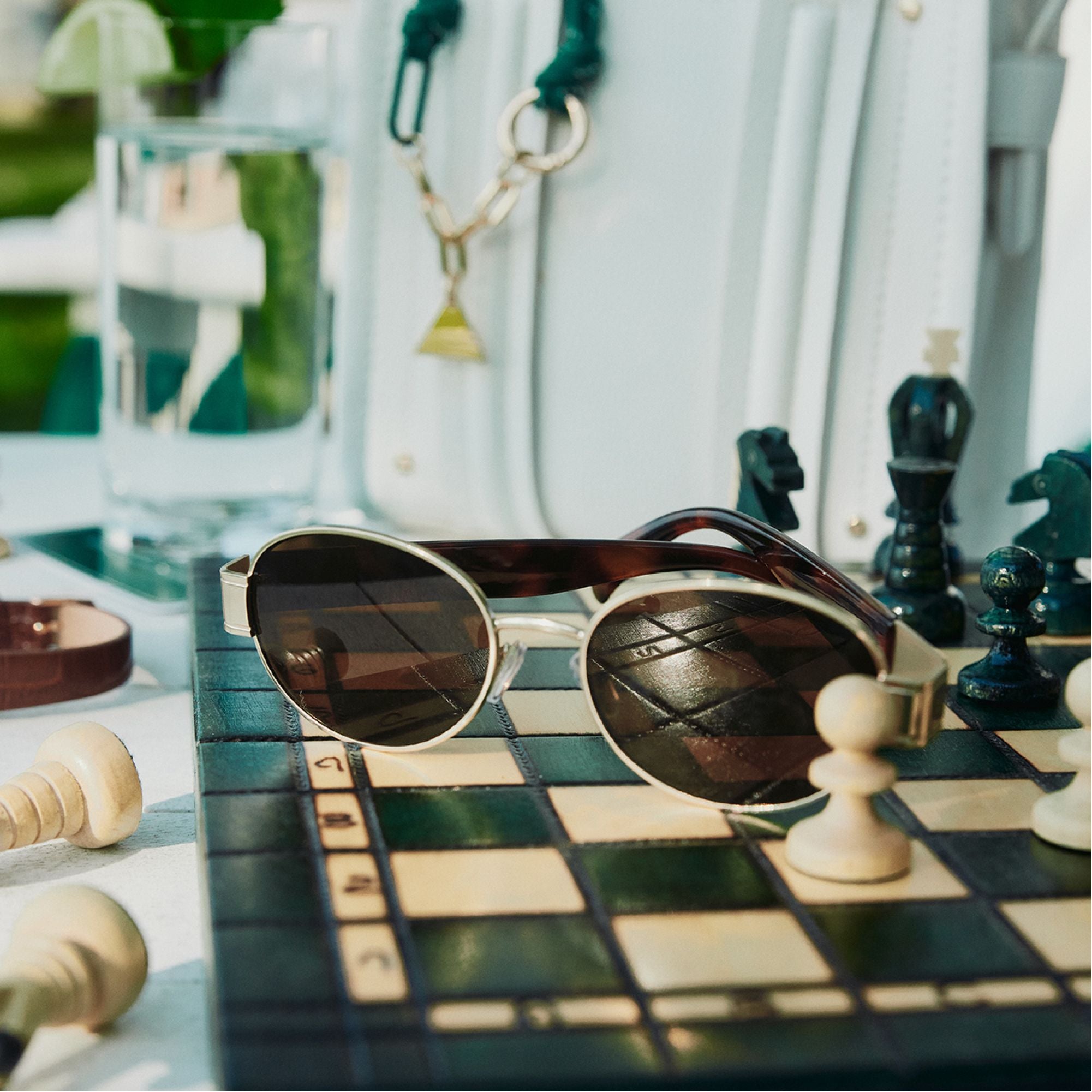 Sunniesclubx Gold Men's Round - Round sunglasses