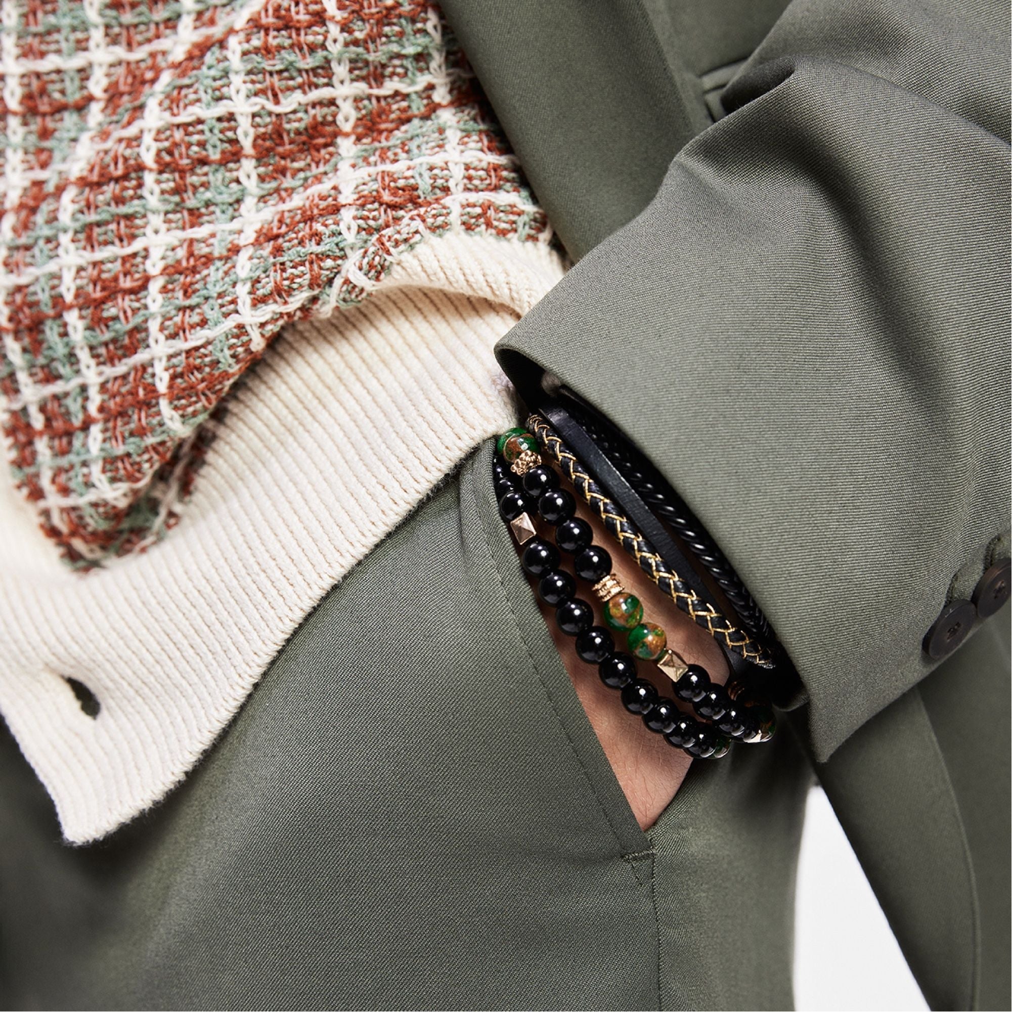 Alderbrae Dark Green Men's Jewelry - Bracelet