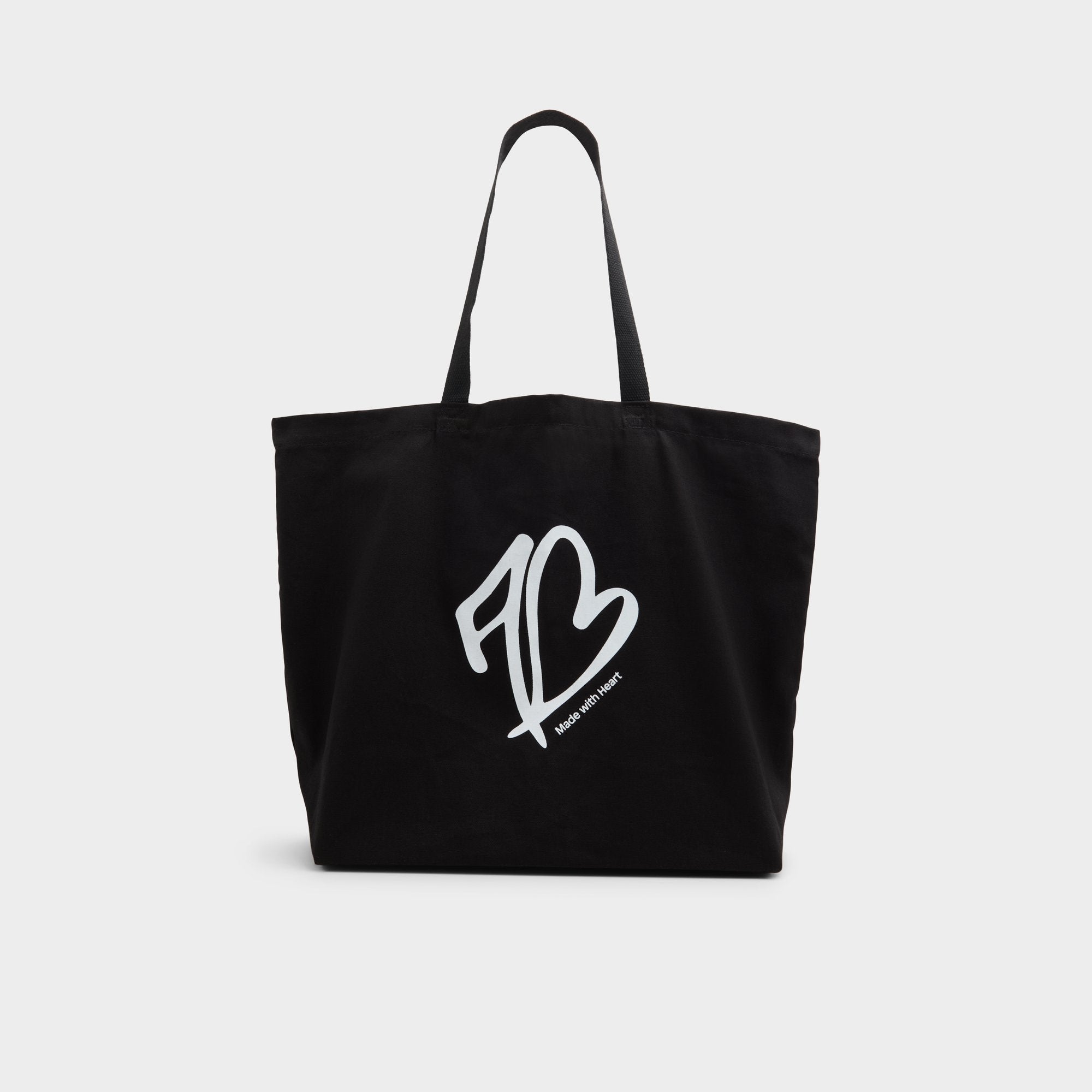 Made With Heart Tote Black/White Tote & Satchel bags - Tote bag