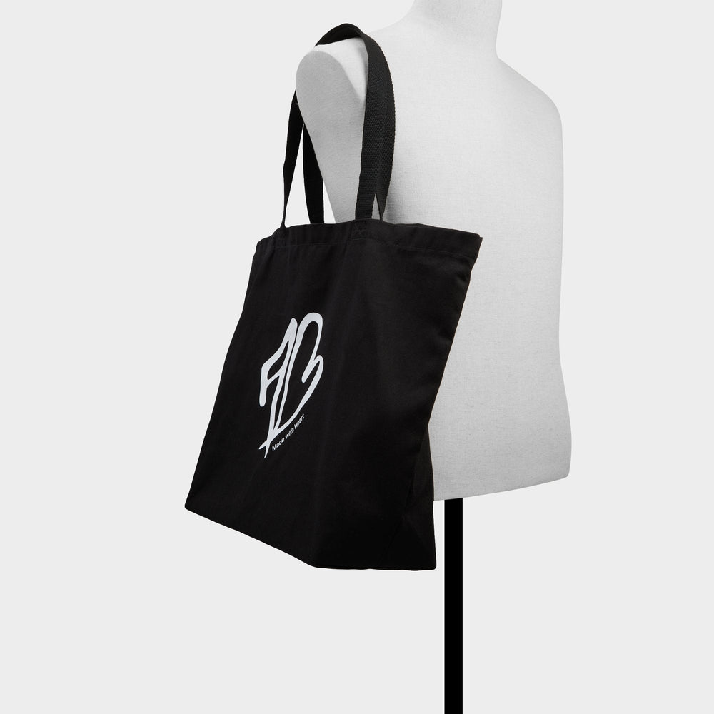 Made With Heart Tote Black/White Tote & Satchel bags - Tote bag