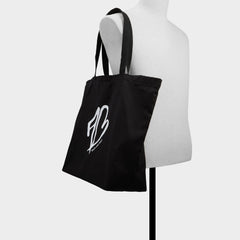 Made With Heart Tote Black/White Tote & Satchel bags - Tote bag