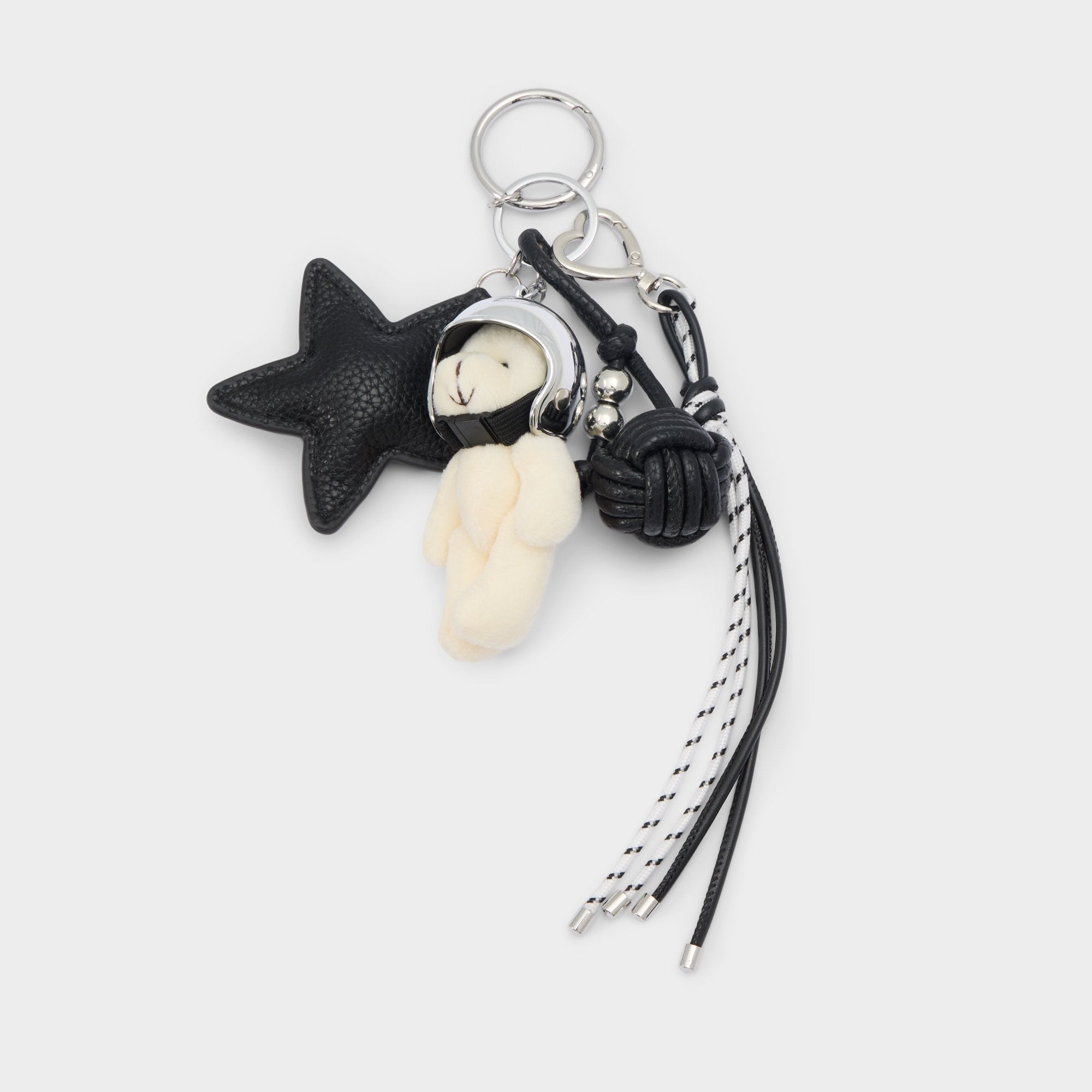 Astrobear in Black Silver Multi - Bag charm