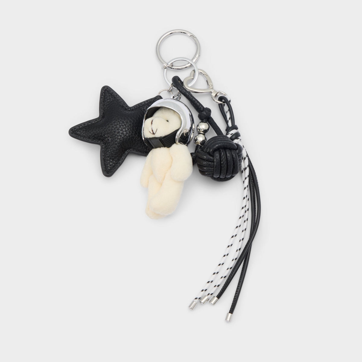 Astrobear in Black Silver Multi - Bag charm