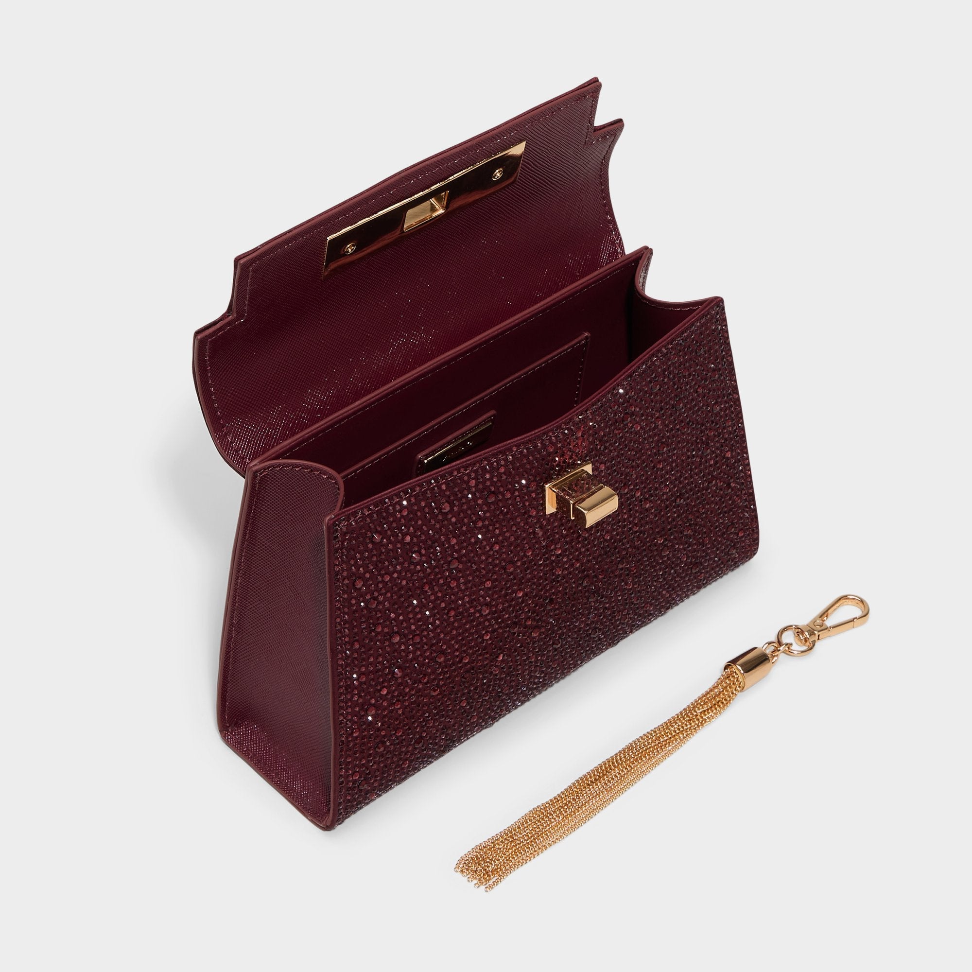 Niki in Dark Red - Top handle bag