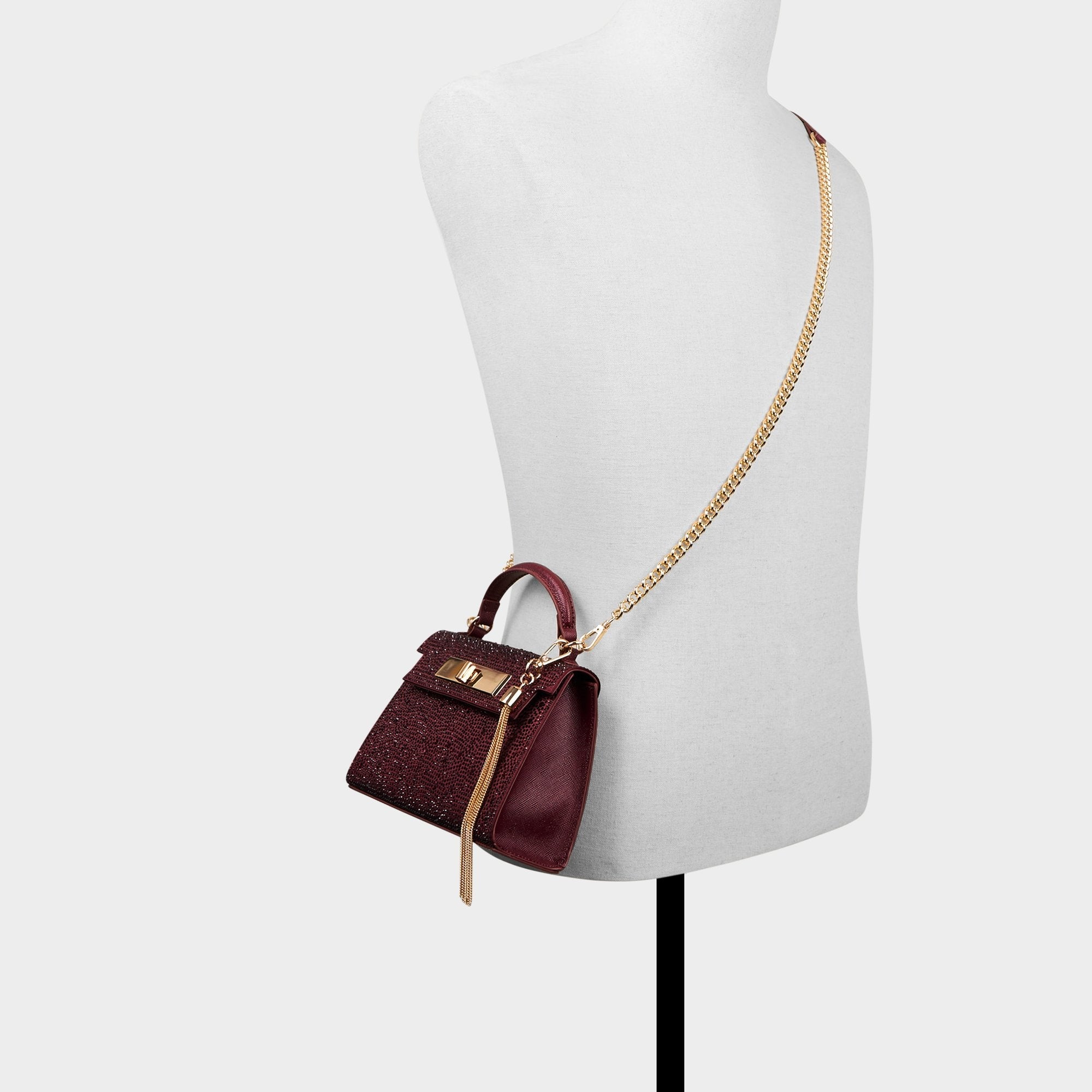 Niki in Dark Red - Top handle bag