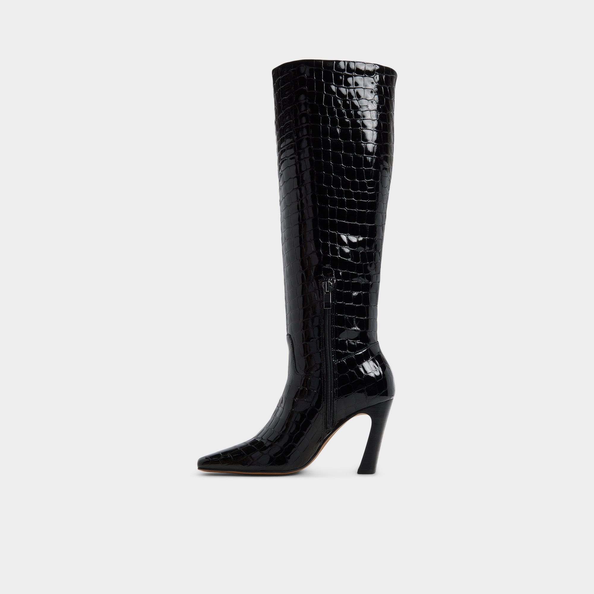 Block heel Vivienna in Black - Knee-high boot