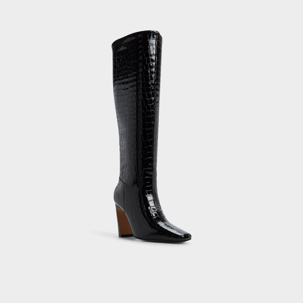 Block heel Vivienna in Black - Knee-high boot