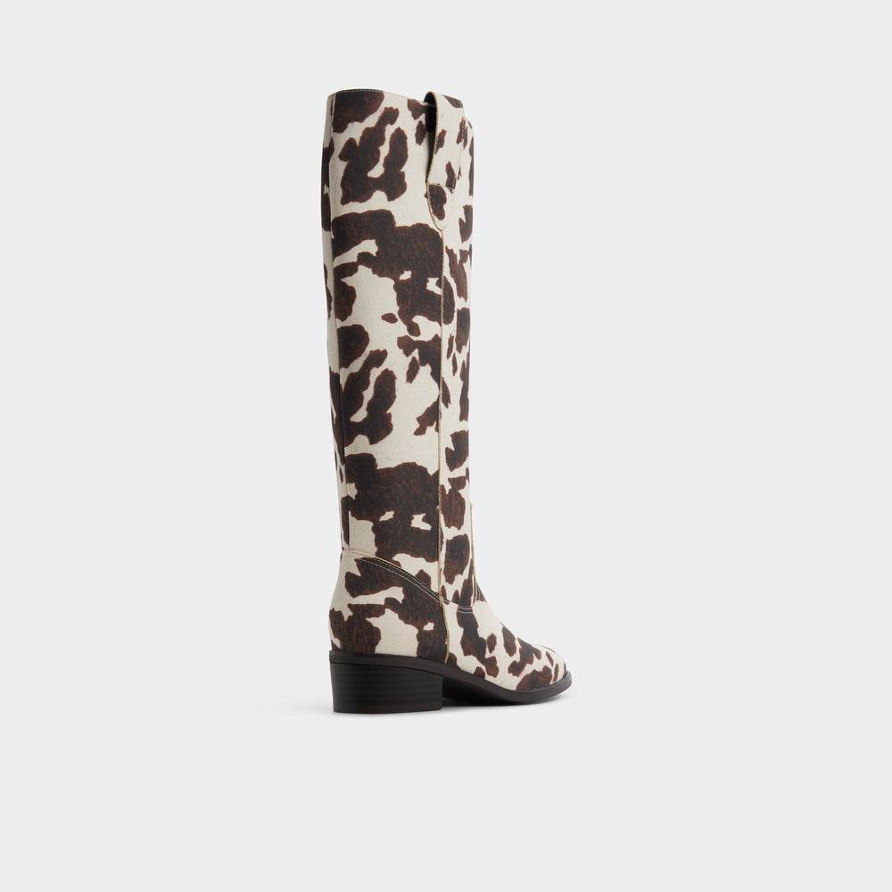 Kaydia in Open Brown 14179225 - Western knee-high boot Block heel
