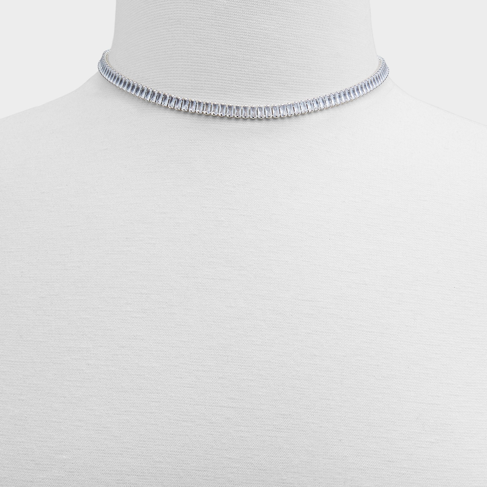 Maliana Silver/Clear Multi Women's Necklaces - Choker necklace