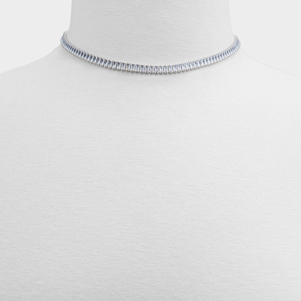 Maliana Silver/Clear Multi Women's Necklaces - Choker necklace