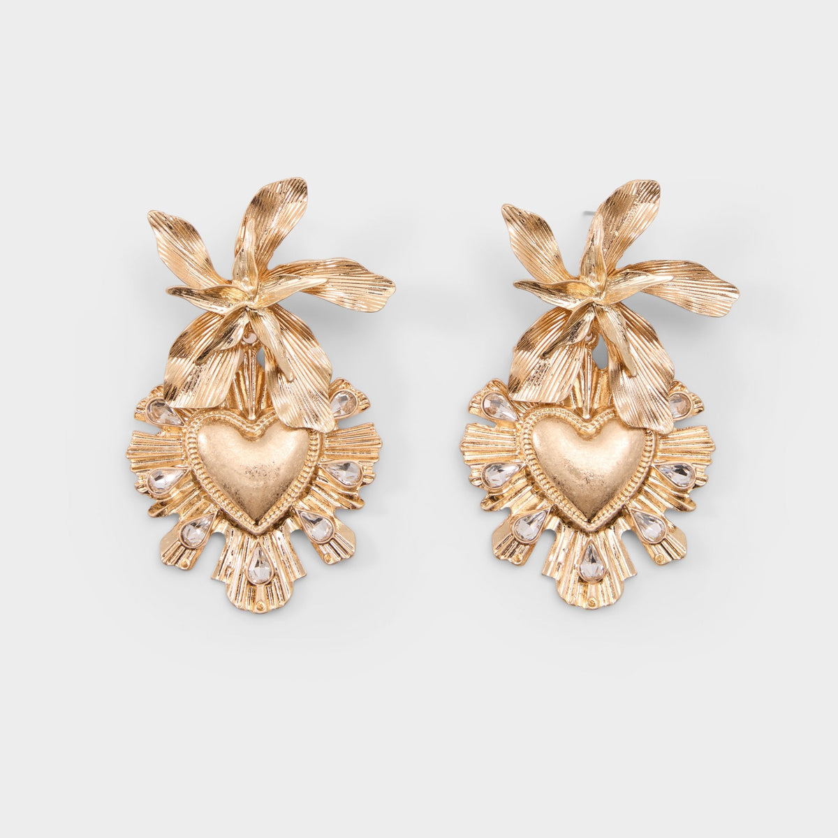 Scarllett in Gold Clear Multi - Chandelier earrings