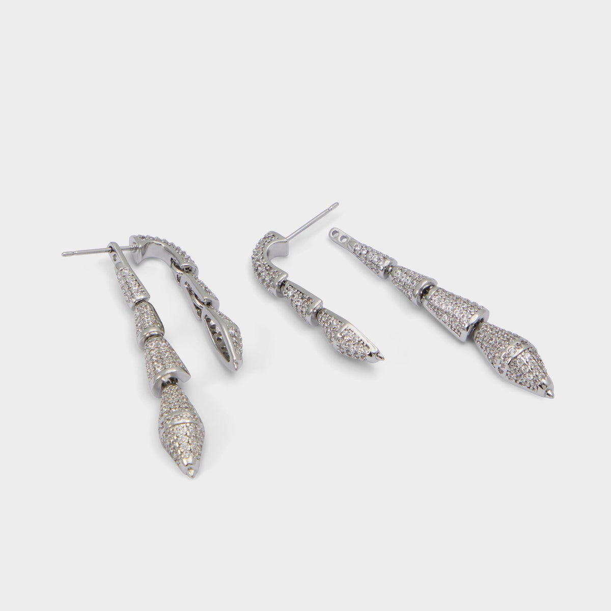 Serrpente in Silver Clear Multi - Statement earrings