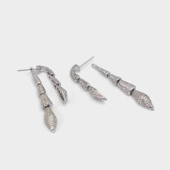 Serrpente in Silver Clear Multi - Statement earrings