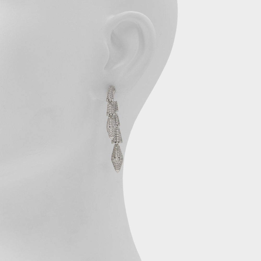 Serrpente in Silver Clear Multi - Statement earrings