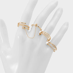 Ringsies in Gold Clear Multi - Multi finger rings